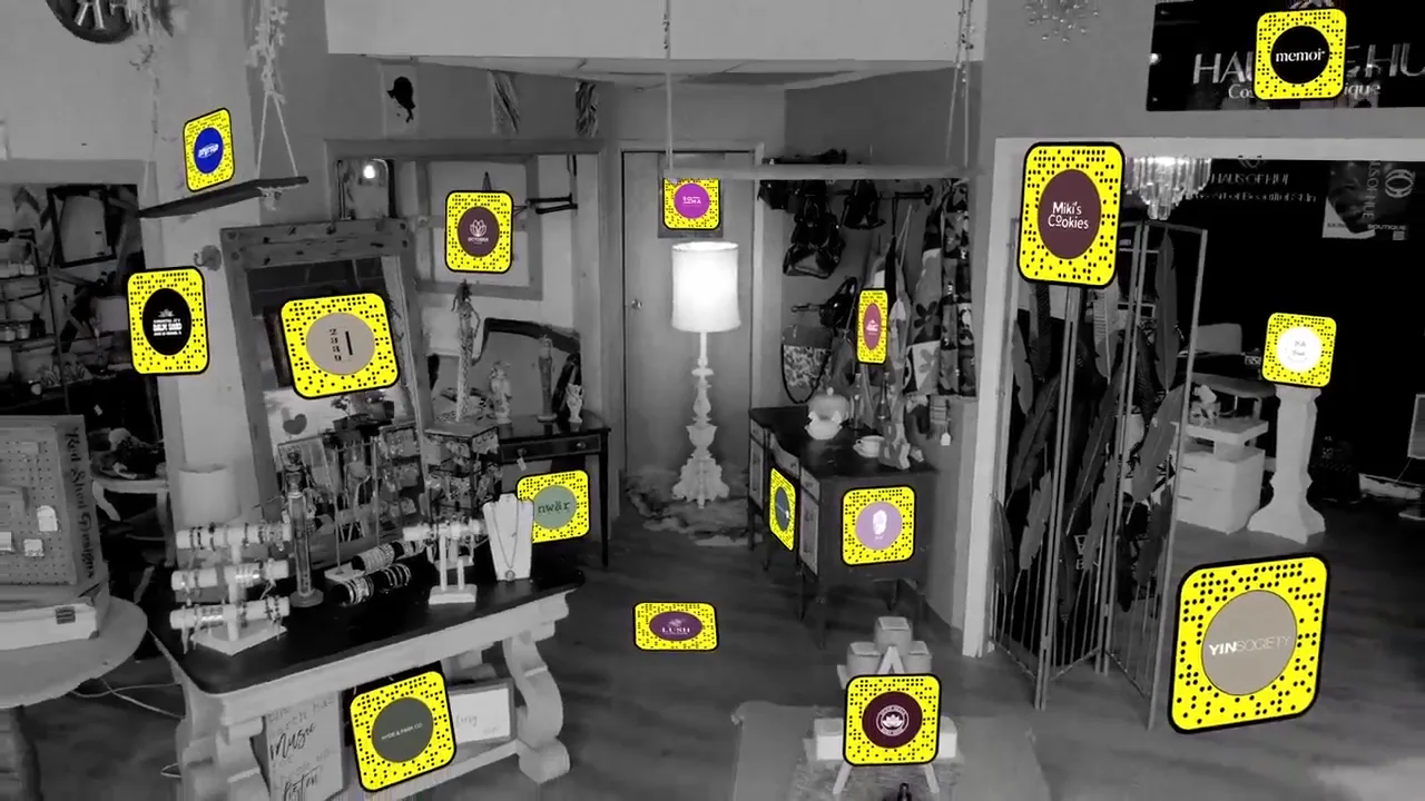 Black Shop Friday Brick & Mobile activation featuring Snapchat codes for participating businesses
